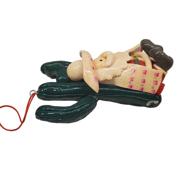 Southwestern Santa Christmas Ornaments Cactus Sombrero Sarape Santa Ornaments - Picture 8 of 12